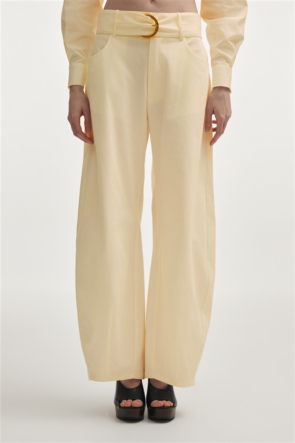 NR PURE BARREL TROUSERS BUTTER YELLOW