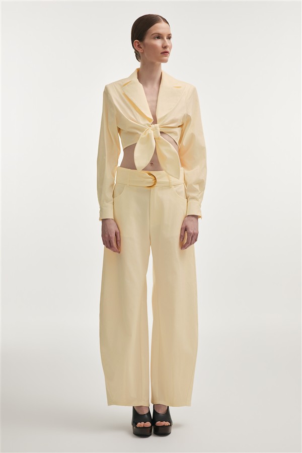 NR PURE BARREL TROUSERS BUTTER YELLOW