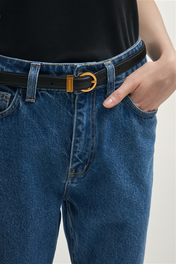 NR ROCKY LEATHER BELT BLACK