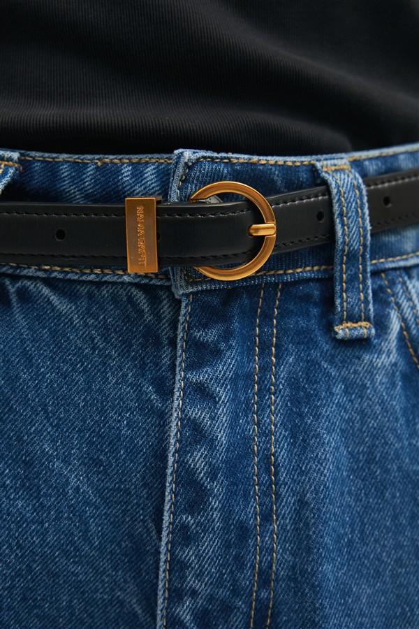 NR ROCKY LEATHER BELT BLACK