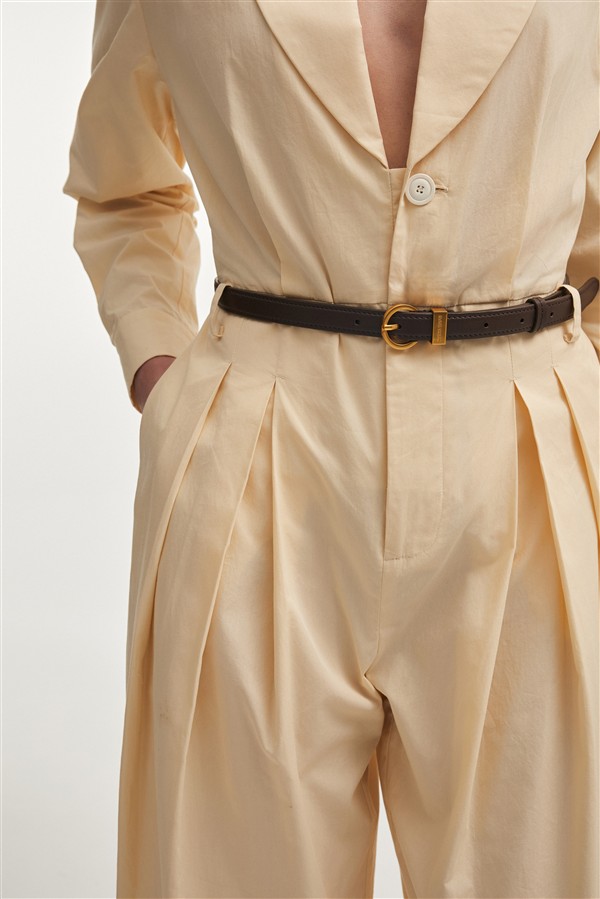 NR ROCKY LEATHER BELT COFFEE BROWN