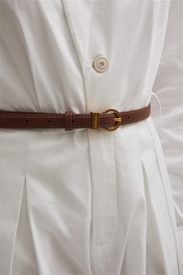NR ROCKY LEATHER BELT TERRACOTTA BROWN