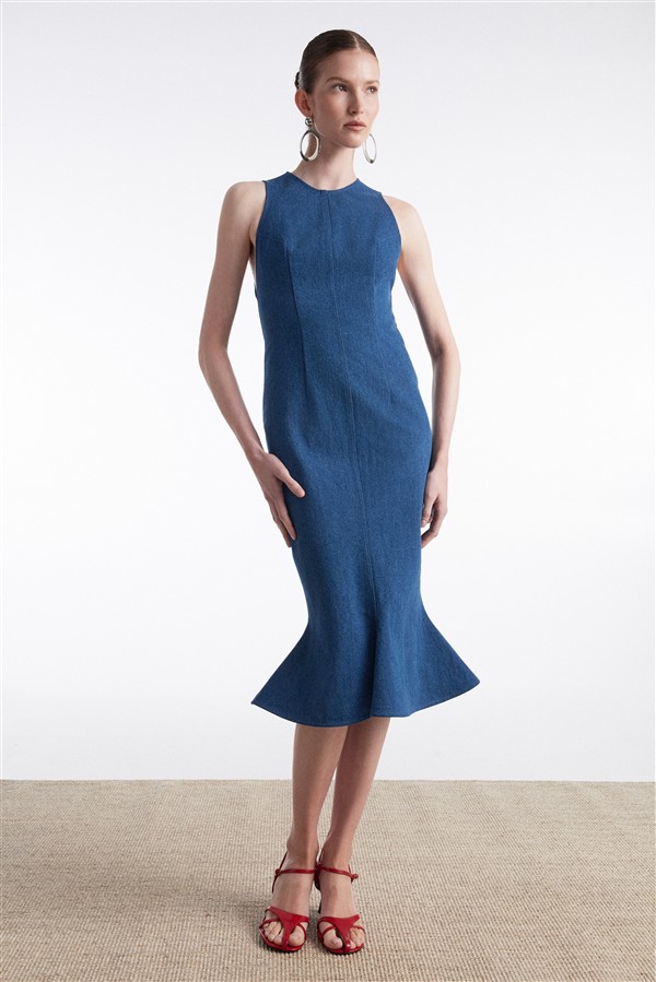 NR SALTWATER DENIM DRESS BLUE