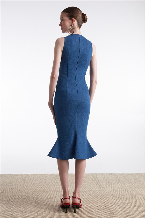 NR SALTWATER DENIM DRESS BLUE