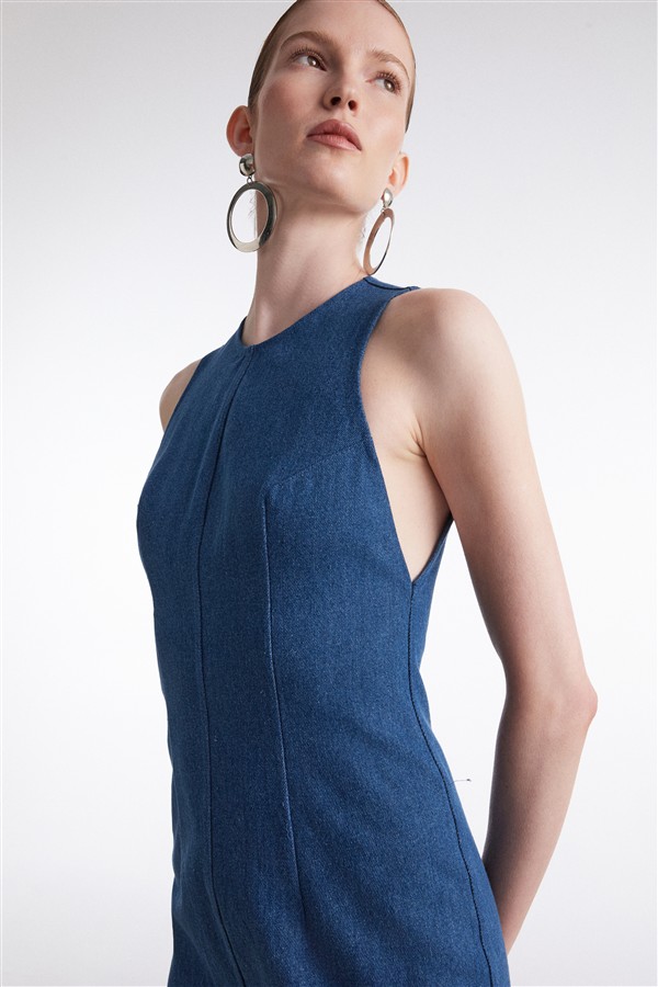 NR SALTWATER DENIM DRESS BLUE
