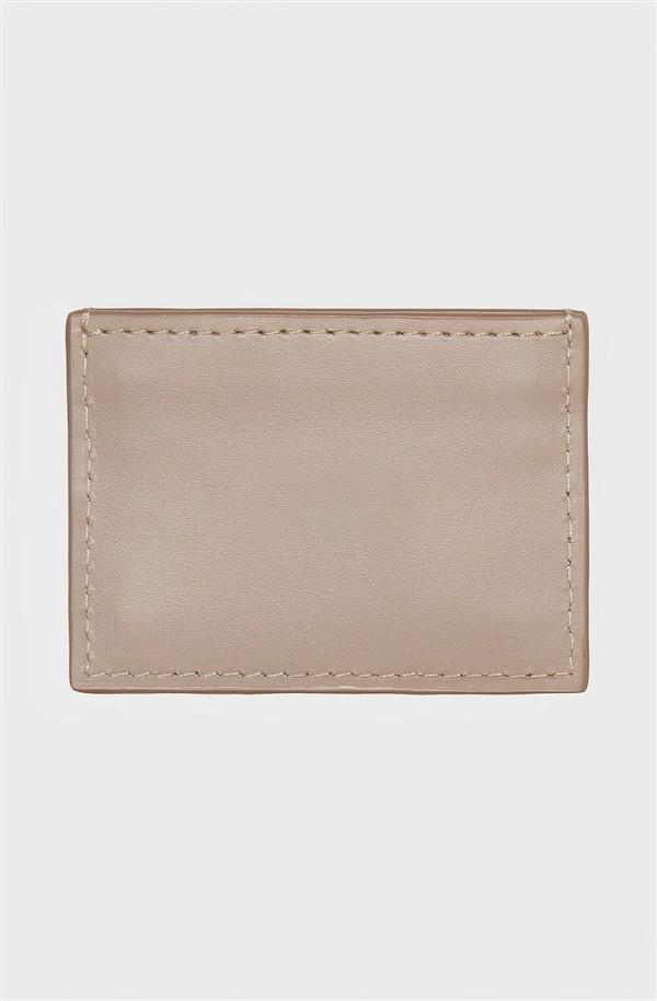 NR SIENA LEATHER CARD HOLDER GREIGE