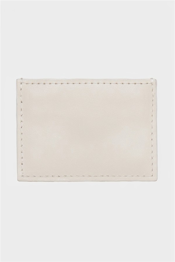 NR SIENA LEATHER CARD HOLDER OFF WHITE