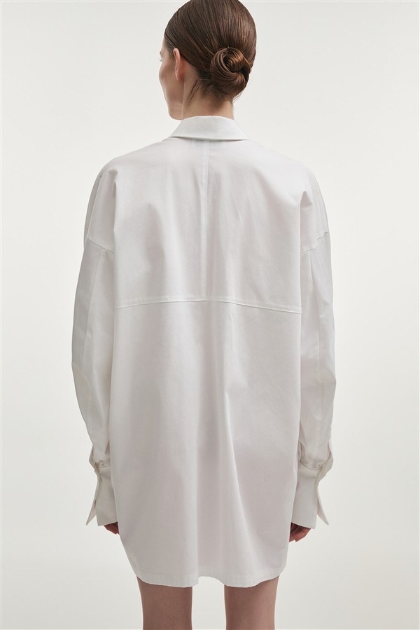 NR STILL LIFE SHIRT DRESS WHITE