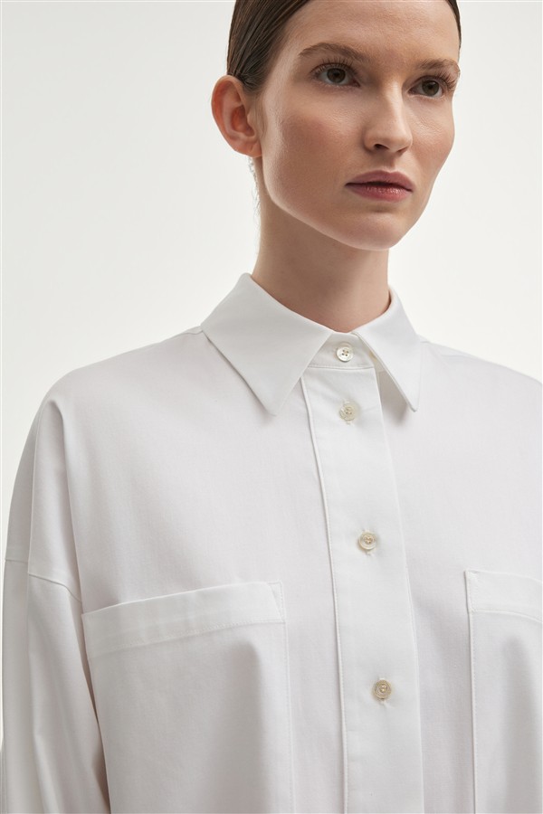 NR STILL LIFE SHIRT DRESS WHITE