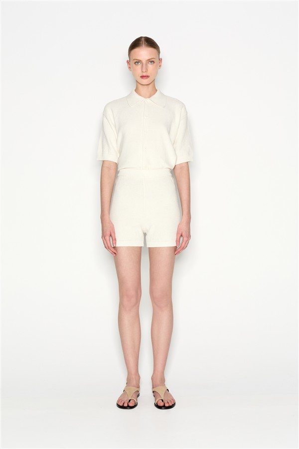 NR SUNFLARE KNITTED SHORTS ECRU