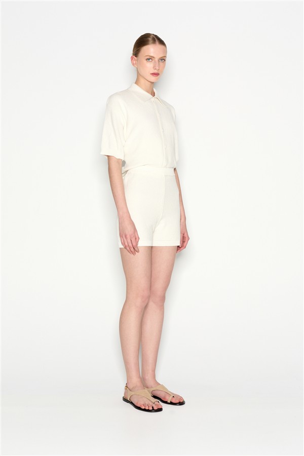 NR SUNFLARE KNITTED SHORTS ECRU