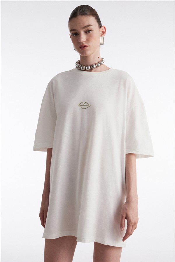 NR T-SHIRT WE SHOULD KISS M/W OFF WHITE