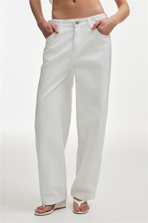 NR TAYLOR DENIM TROUSERS OFF WHITE