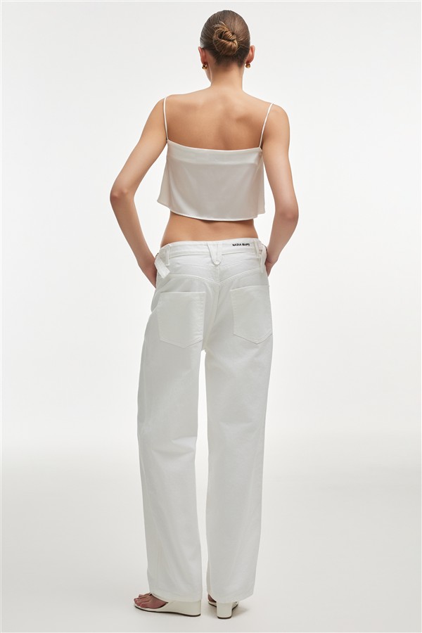 NR TAYLOR DENIM TROUSERS OFF WHITE