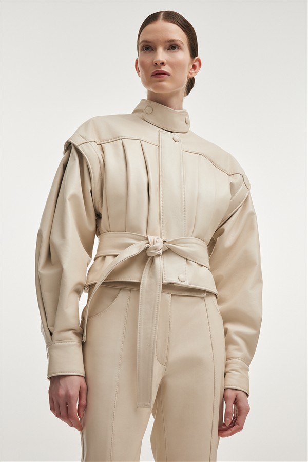 NR TEMPEST LEATHER JACKET WHITE