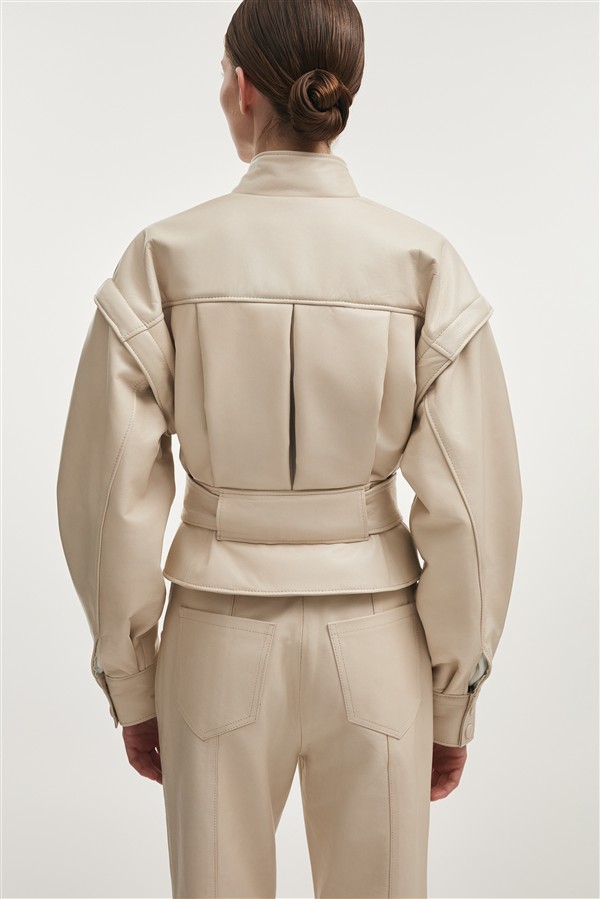 NR TEMPEST LEATHER JACKET WHITE