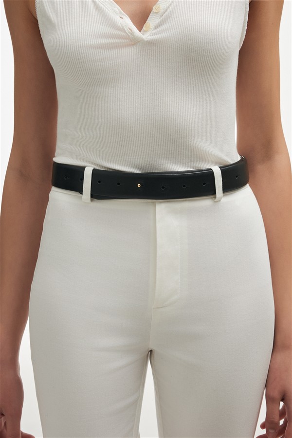 NR THEA LEATHER BELT BLACK