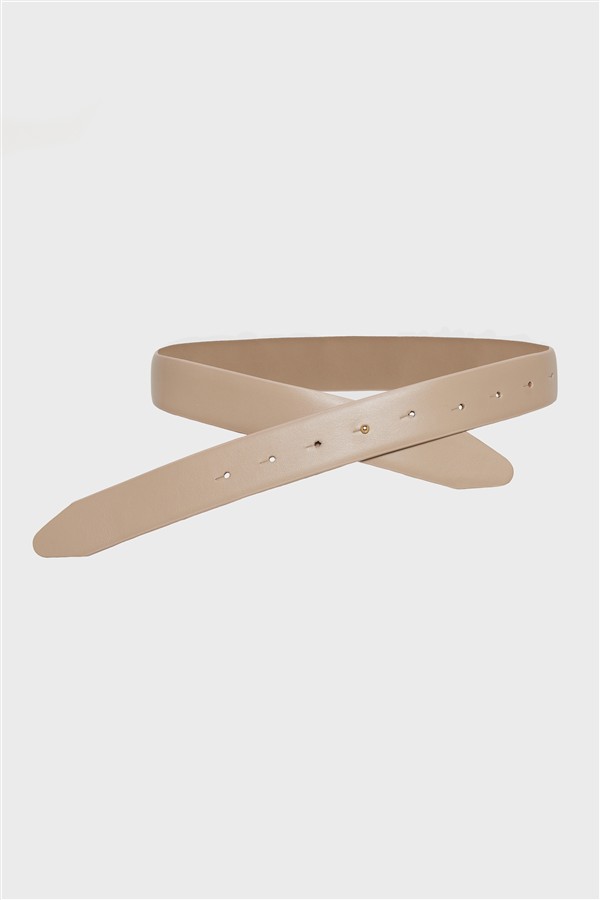 NR THEA LEATHER BELT GREIGE