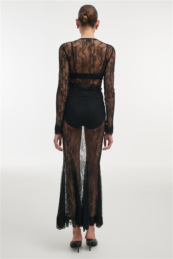 NR VEIL CARDIGAN TOP BLACK
