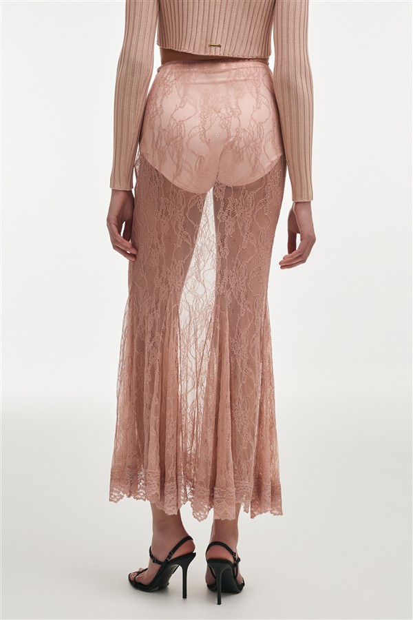 NR VEIL MAXI SKIRT PINK