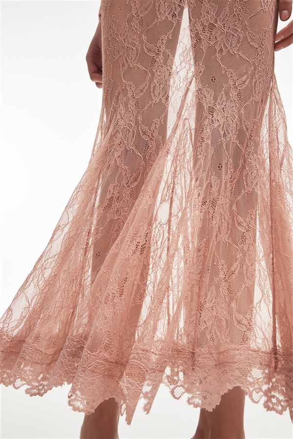 NR VEIL MAXI SKIRT PINK