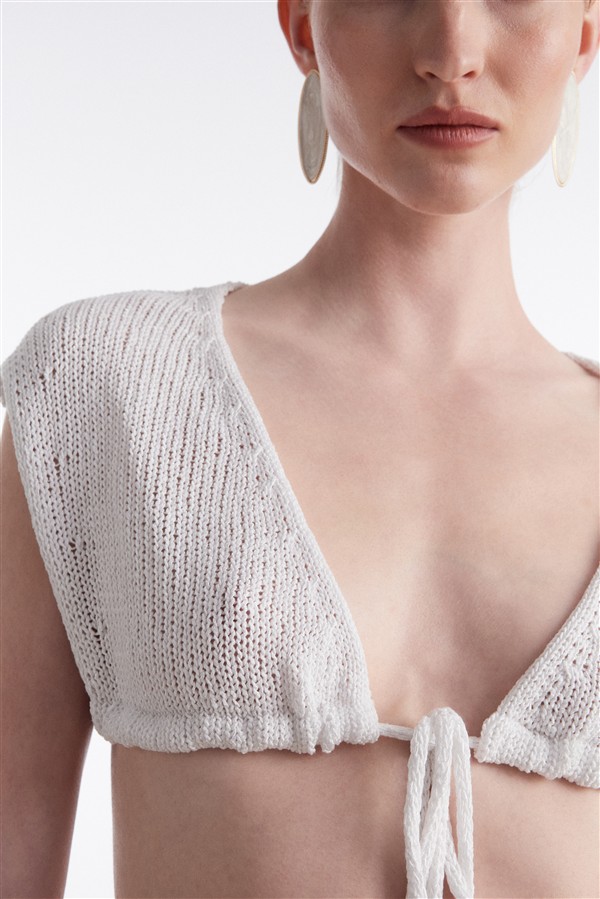 NR VOYAGE KNITTED TOP WHITE