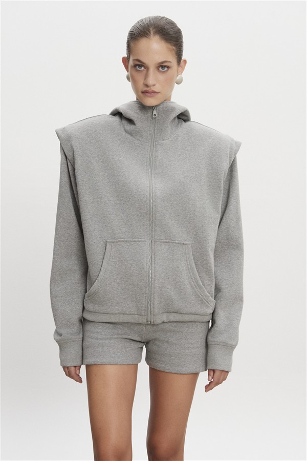 NR ZEN JACKET WOMAN GREY-MELANGE
