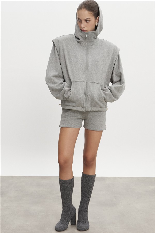 NR ZEN JACKET WOMAN GREY-MELANGE