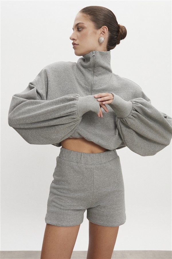NR ZEN SHORTS GREY-MELANGE