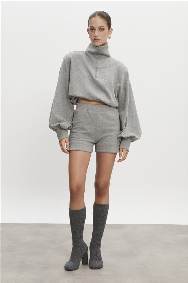 NR ZEN SHORTS GREY-MELANGE