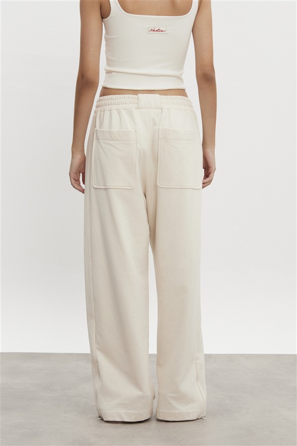 NR ZEN TRACKPANTS M/W ECRU