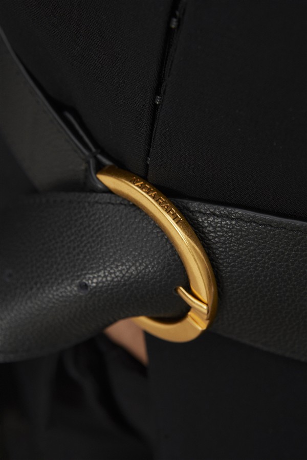 NR ZOE LEATHER BELT BLACK