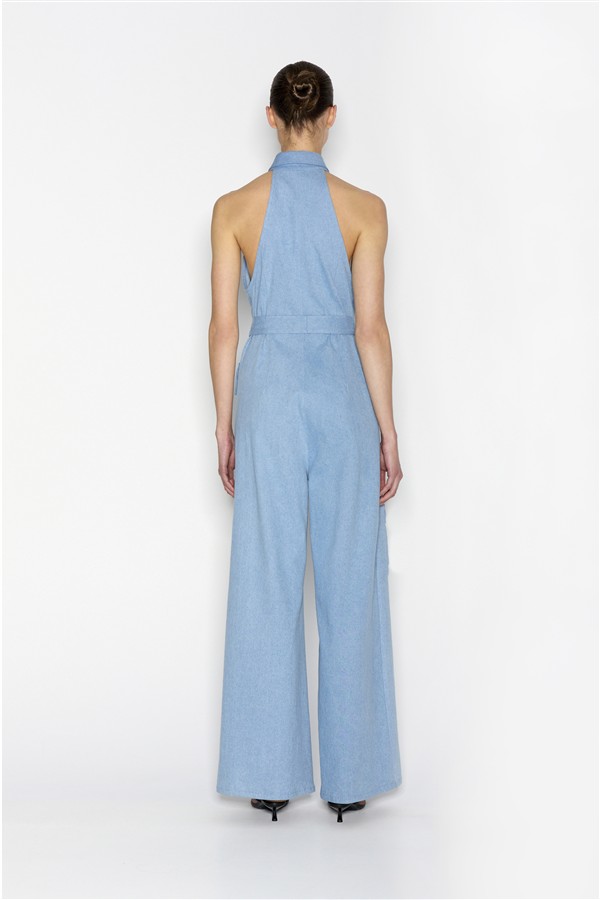 NR PALM JUMPSUIT BLUE
