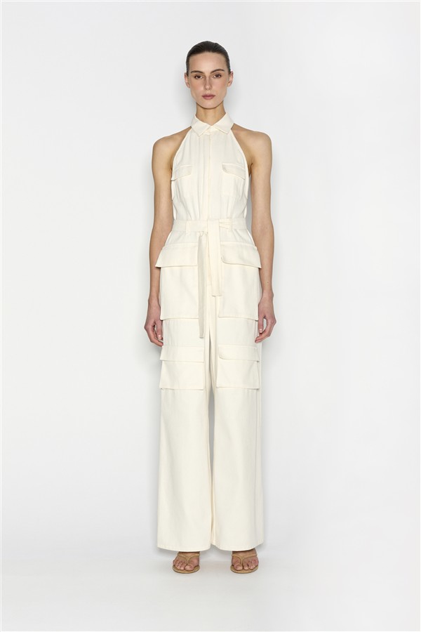 NR PALM JUMPSUIT ECRU