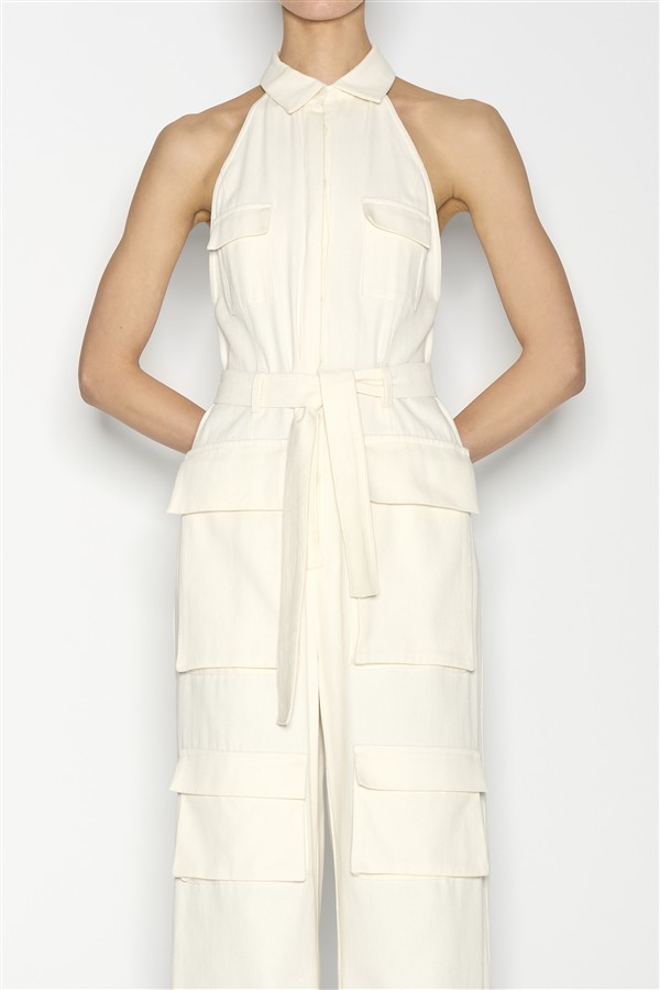 NR PALM JUMPSUIT ECRU