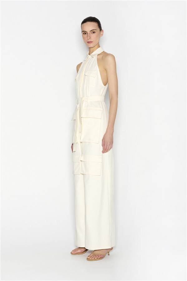 NR PALM JUMPSUIT ECRU