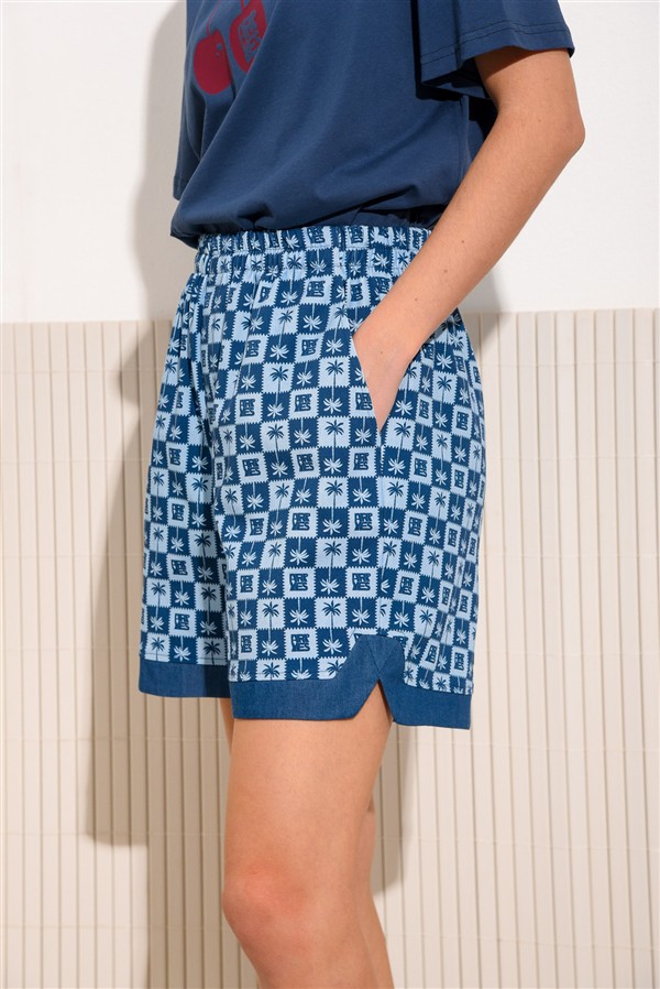 ARPYES PALM RUM SHORTS BLUE