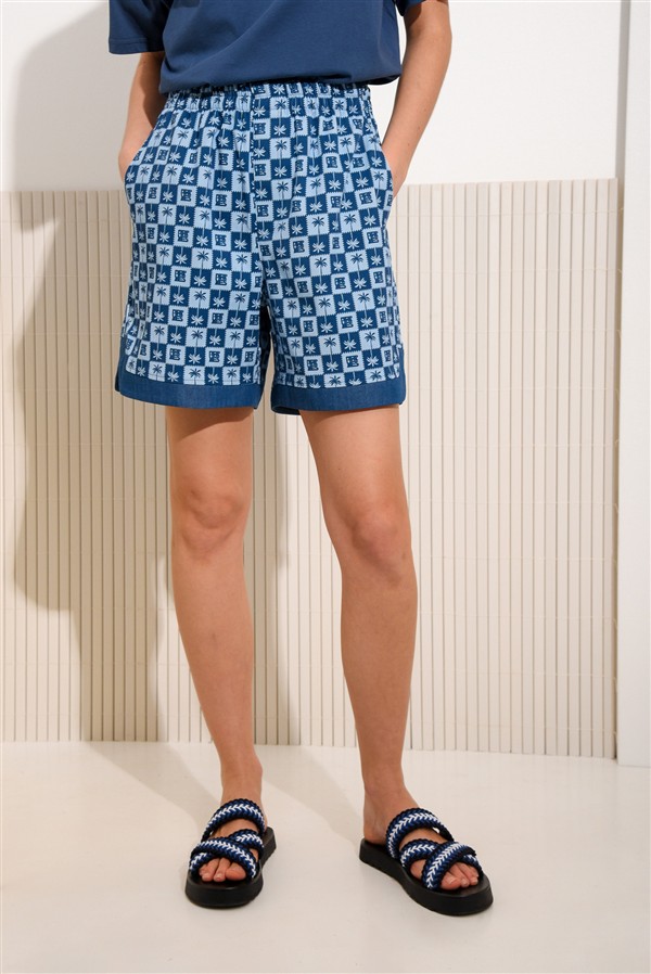 ARPYES PALM RUM SHORTS BLUE
