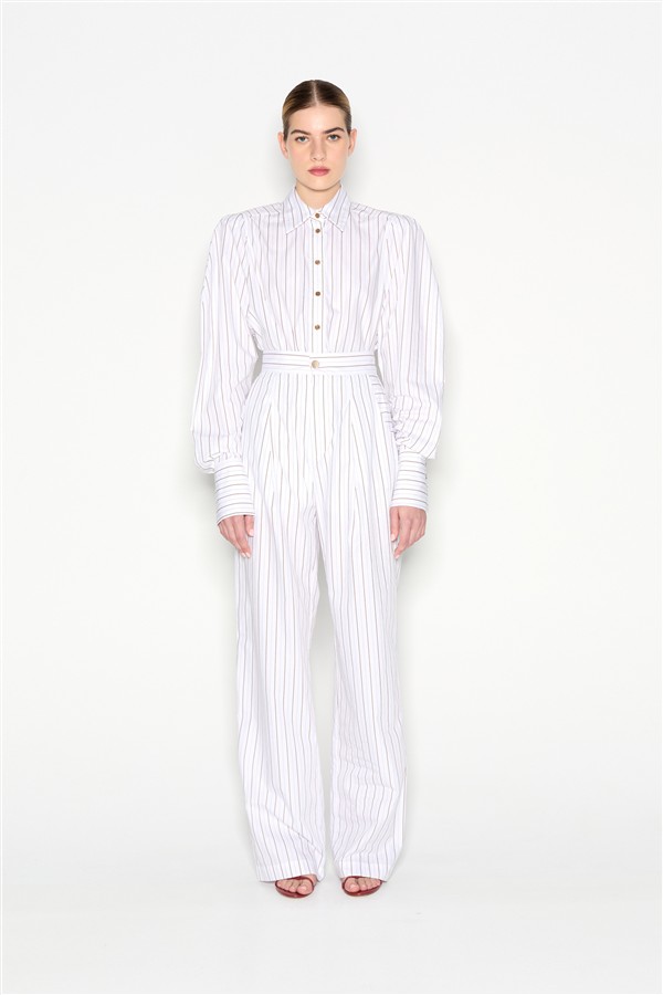 NR PINA COLADA SHIRT WHITE/BROWN