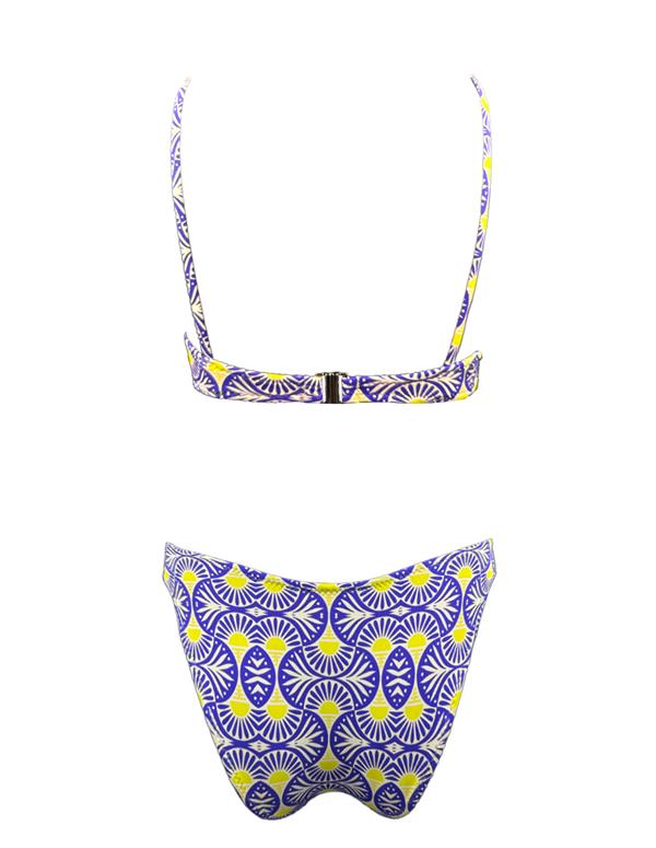 EMMA RUCHED BIKINI PURPLE SUN