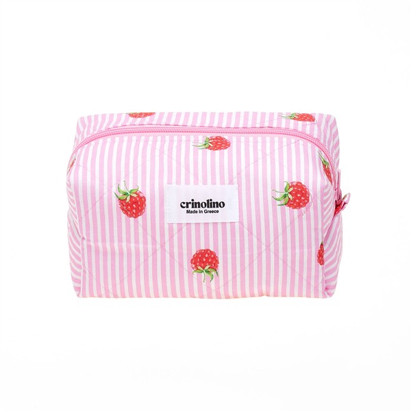 CRINOLINO RASPBERRY STRIPES MAKEUP BAG CLASSIC