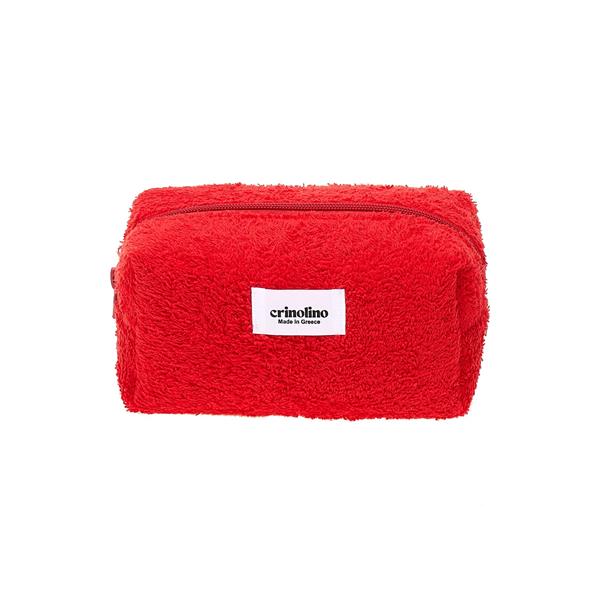 CRINOLINO RED TERRY MAKEUP BAG MINI