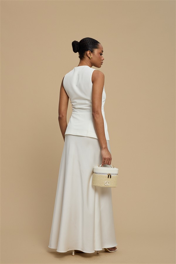 LA CHAINE ROSE SKIRT WHITE