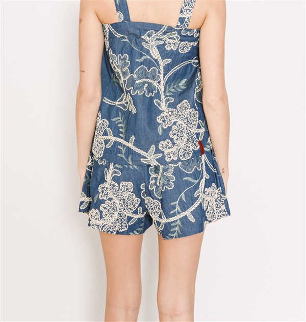 SALT AND PEPPER FABBIA SHORTS BLUE FLOWERS