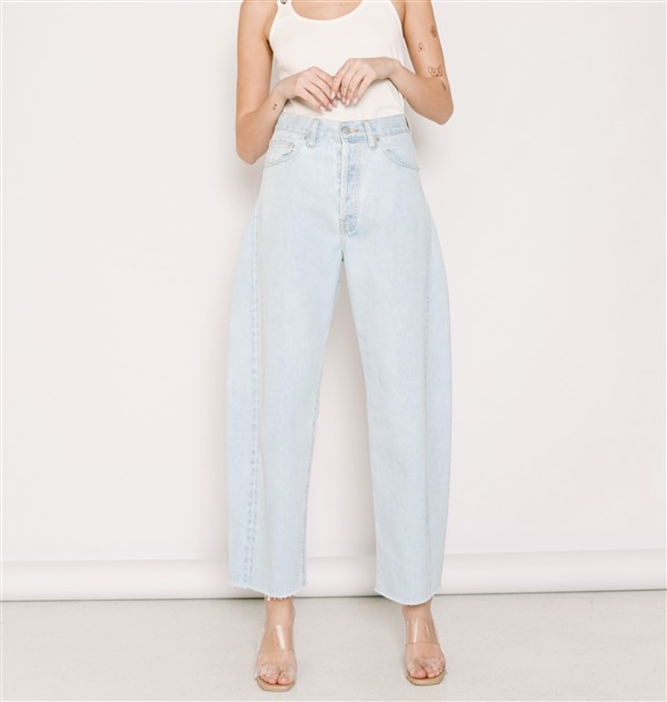 SALT AND PEPPER GWEN BLEACHED CROPPED LIGHT BLUE