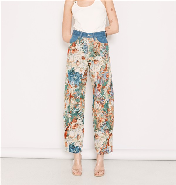 SALT AND PEPPER GWEN INDIGO FLOWERS