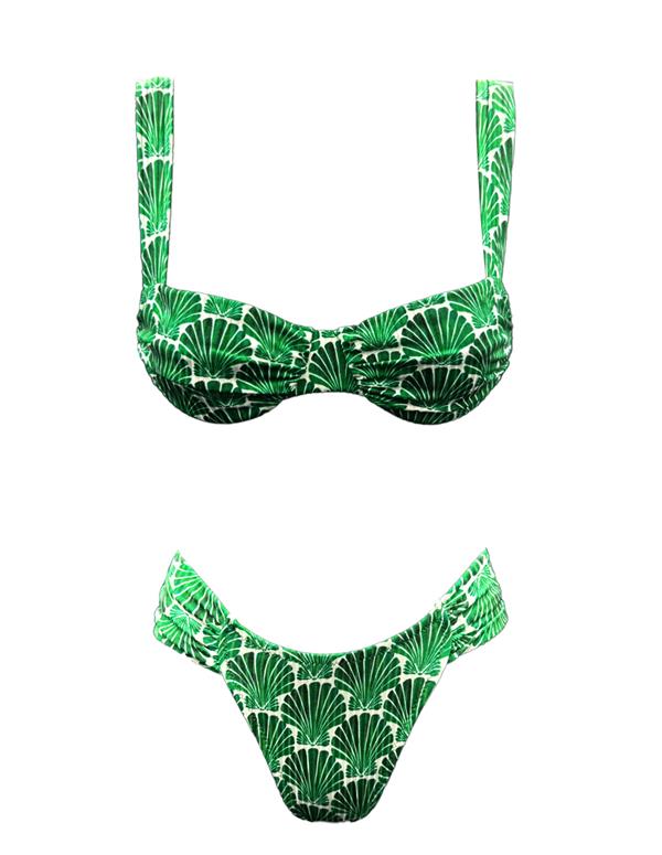 EMMA SEASHELL WIRE BIKINI GREEN