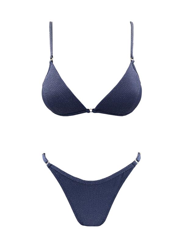 EMMA SHINE TRIANGLE BIKINI MIDNIGHT BLUE