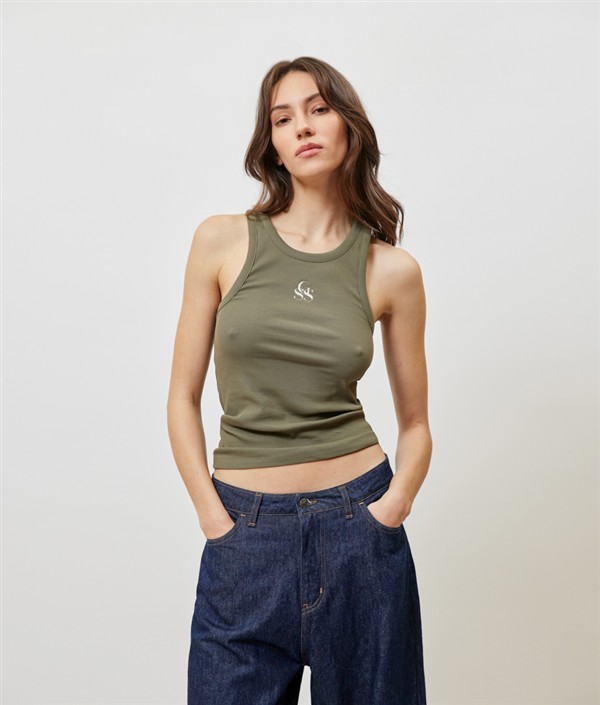 SUNSETGO SIENNA TANK TOP KHAKI