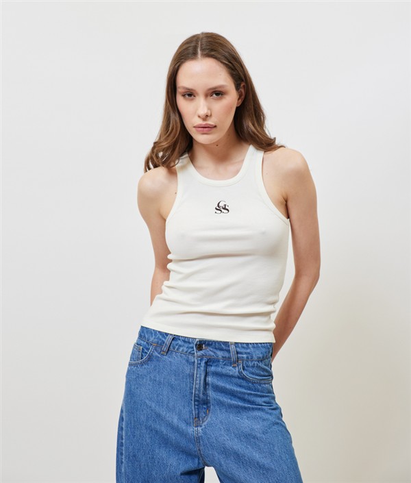 SUNSETGO SIENNA TANK TOP OFF WHITE